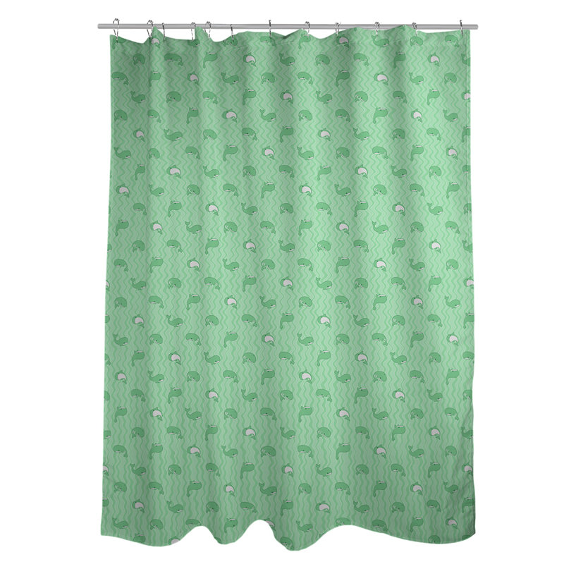 Rideau simple sower katelyn elizabeth baleines, Vert
