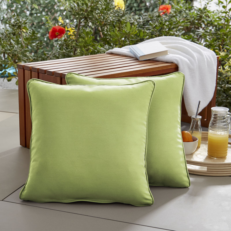 Housse de coussin d'extérieur carré Selene, H 16 po x l 16 po, Cramoisi