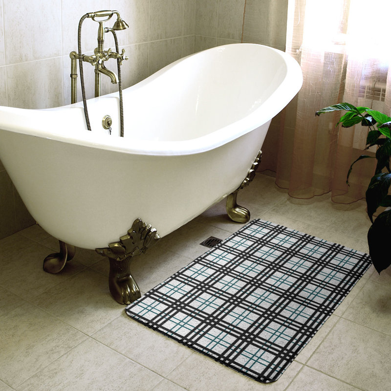 Tapis pour salle de bain Philadelphia, Noir/blanc, l 17 po x L 24 po
