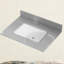 Évier de salle de bain encastré en céramique 36 po x l 22 po avec comptoir en céramique gris Dosseret en H et trou de robinet pré-percé simple