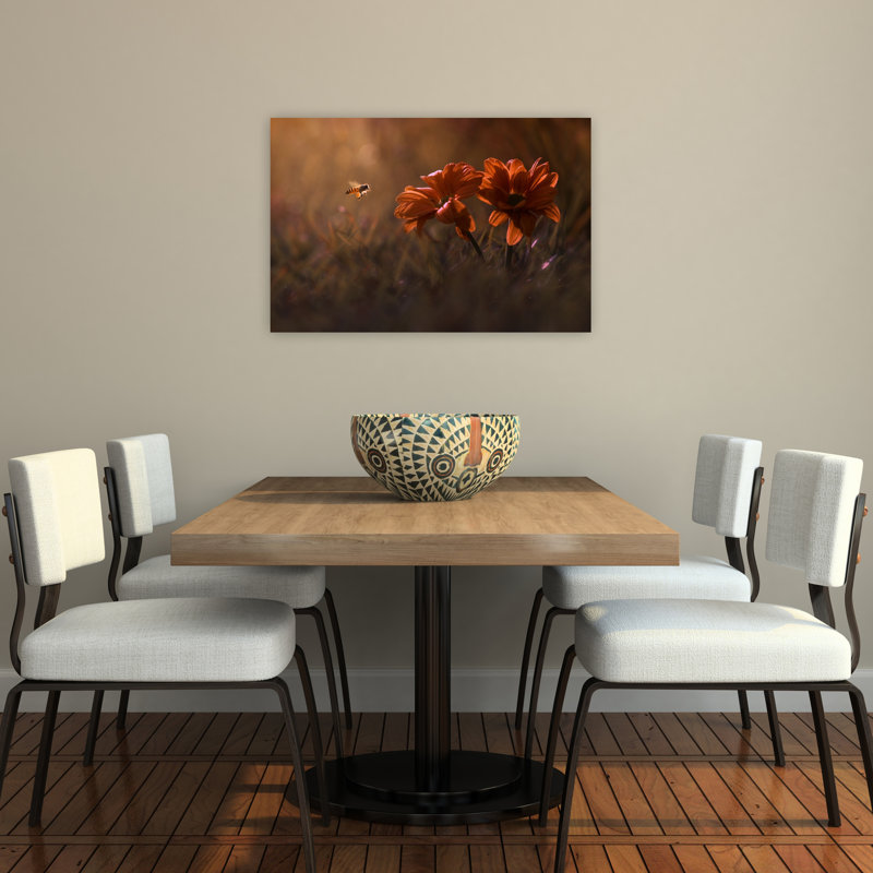 Affiche murale nature « Abeille pollinisatrice à l'heure dorée », H 24 po x l 36 po