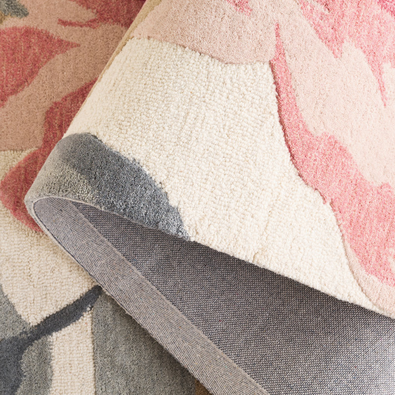 Jardin Hand Tufted Wool; Cotton Floral Indoor Rug, Rectangle 4' x 6'
