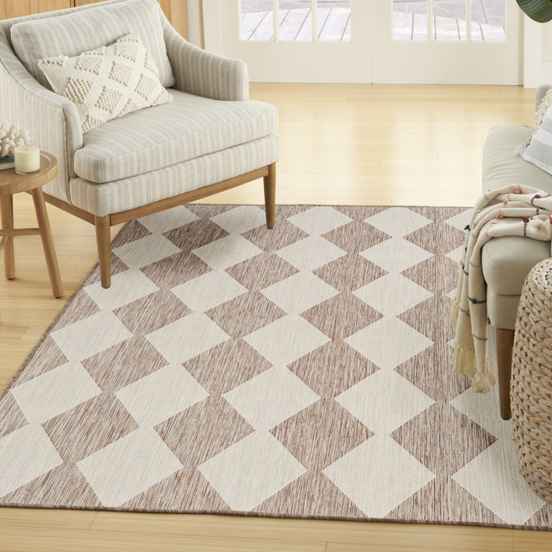 Positano Indoor / Outdoor Rug, Rectangle 8' x 10', Beige