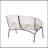 CONDESSA OUTDOOR PATIO WHITE WICKER LOVESEAT-20005220