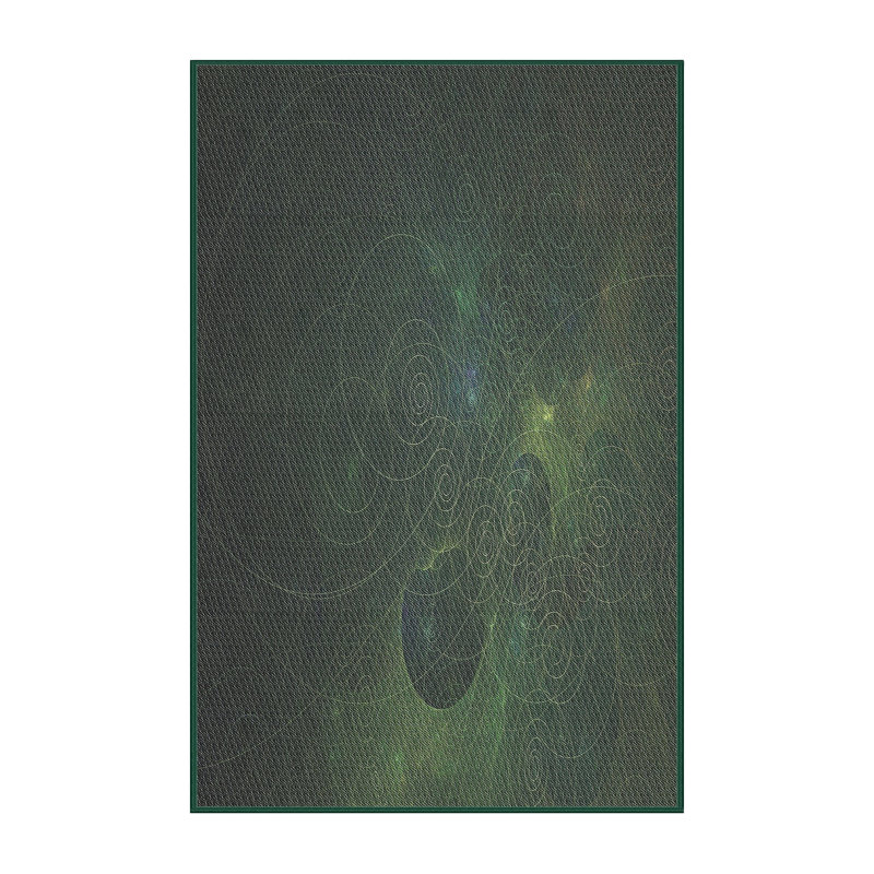 Tapis vert tissé à la machine, Rectangle 7 pi x 9 pi