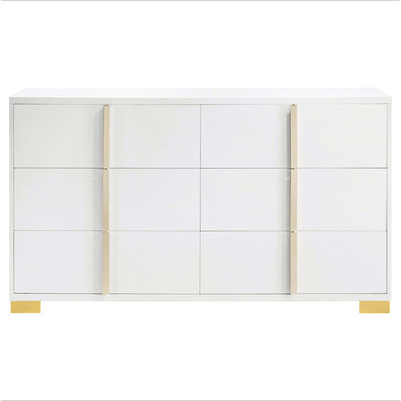 Commode 6 tiroirs Medici, Blanc