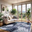 Tapis floral intérieur / extérieur-569626324