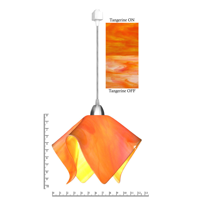 Luminaire suspendu géométrique 1 lumières unique Sapin, Mandarine, Grand