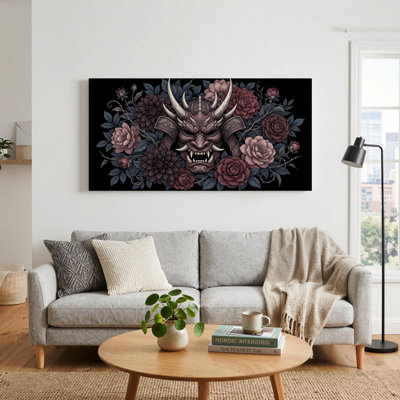 Ensemble de 1 tableau mural floral Oni sur toile