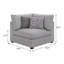 Upholstered Corner Grey