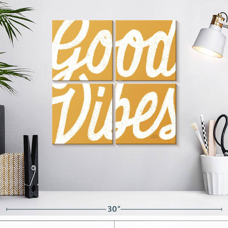 Tergel Good Vibes - jaune, H 18 po x l 18 po