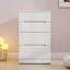 Dressing Table (Makeup Vanity)  - 3 In 1 Vanity Desk (Makeup Vanity) With Open Top Mirror,Small Make Up Makeup Vanity  With Visible Glass Desktop,Compact Makeup Makeup Vanity  With 3 Drawers,, For Bedroom