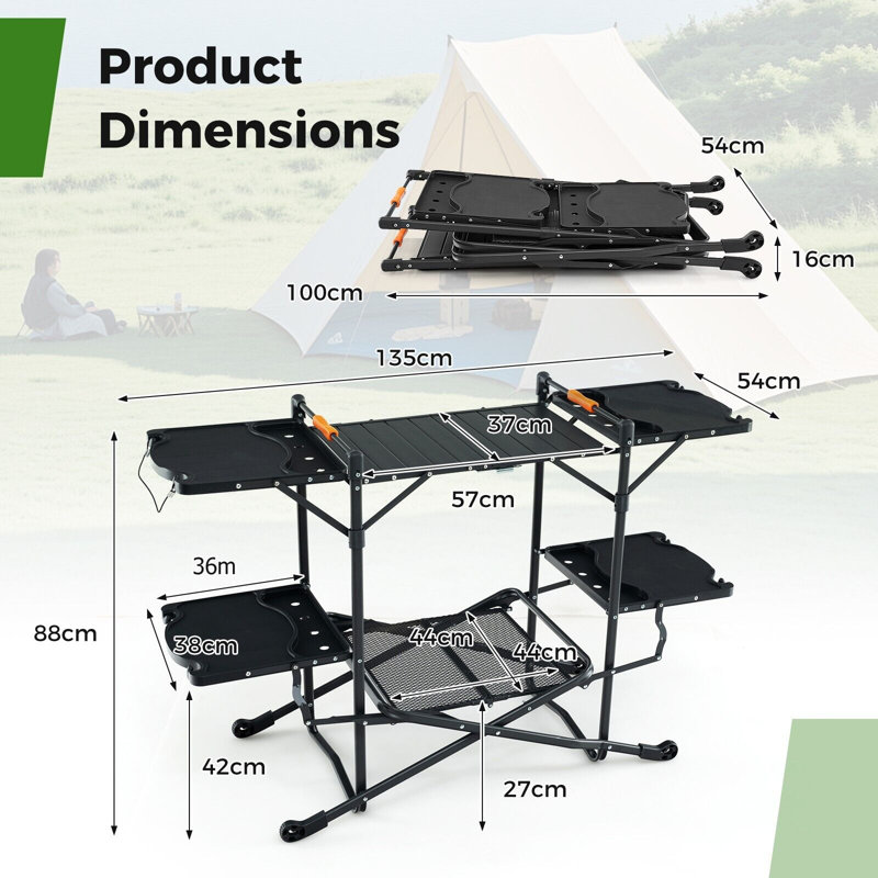 135cm Rectangular Folding Table