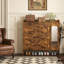 Armoire de rangement pour chaussures mince avec tiroirs rabattables, porte miroir et compartiments réglables pour l'organisation du vestibule.