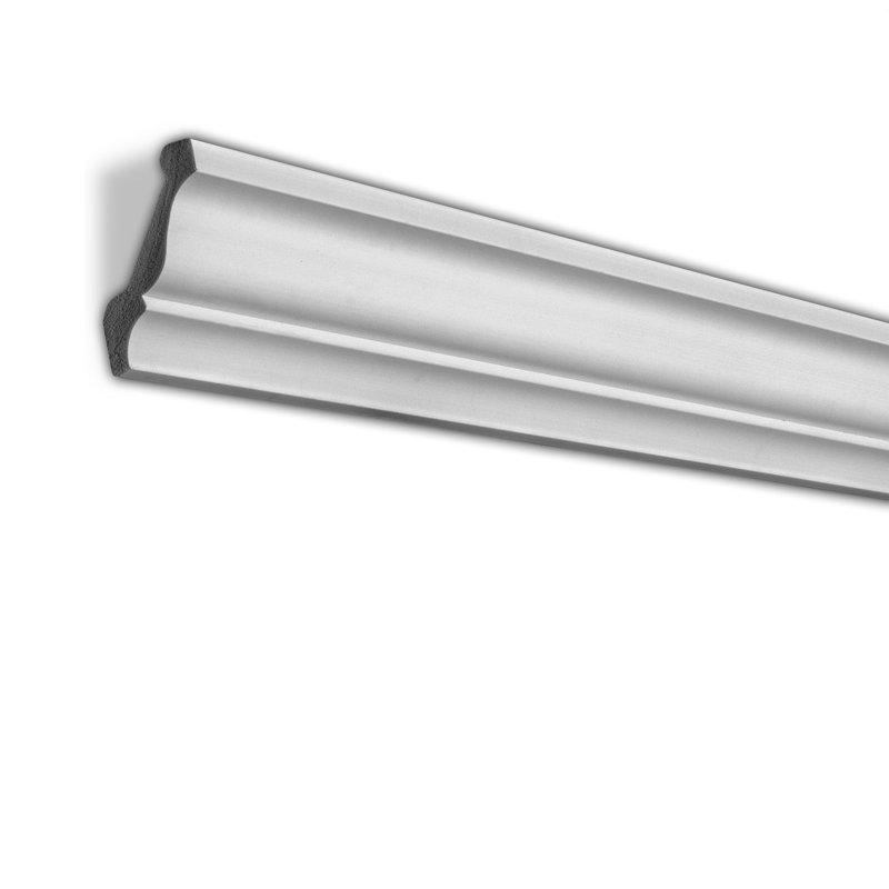 WM 49 3 in x 2 in x 96 in Plain Recycled Polystyrene Crown Moulding Pro Pack 64 LF