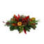 Holiday Candleholder Arrangement with Evergreens and Pinecones