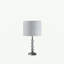 Lampe de table transparente / chromée 17,75 "Damariona