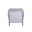 Table de chevet 2 tiroirs de couleur argent isolina