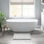 Tapis gris pour salle de bain réversible 100% coton 24 x 60 po 3000 g / m² - supérieur, lavable à la machine, antidérapant, utilisation à long terme recommandée-131220577-131220580