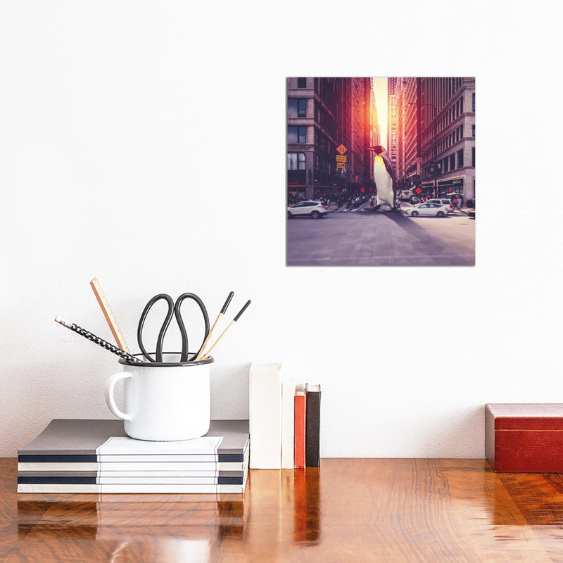 Penguin City by Soaring Anchor Designs - Gallery-Wrapped Canvas Giclée on Canvas, Canvas, 30.48 cm H x 30.48 cm W