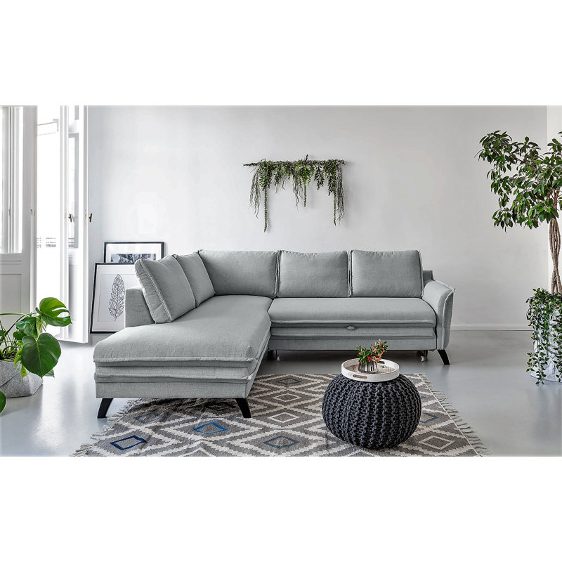 Charming Charlie Corner Sofa, Left Hand Facing, Light Grey
