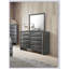 Commode à 5 tiroirs en chêne gris Ireland avec construction durable et rangement spacieux pour les chambres modernes et traditionnelles-121317364