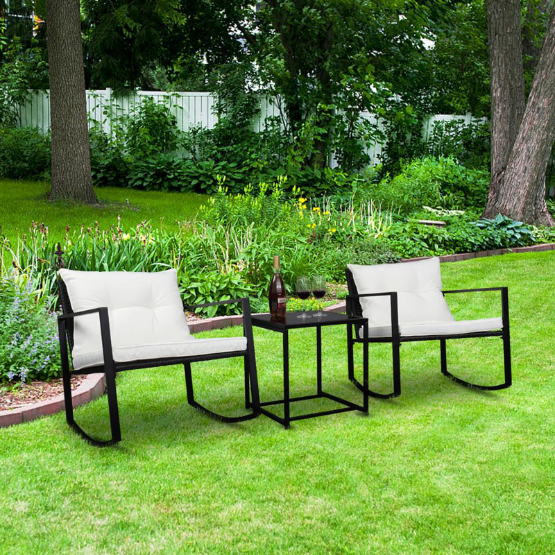 Ruthee 3 Piece Rattan Seating Group with Cushions