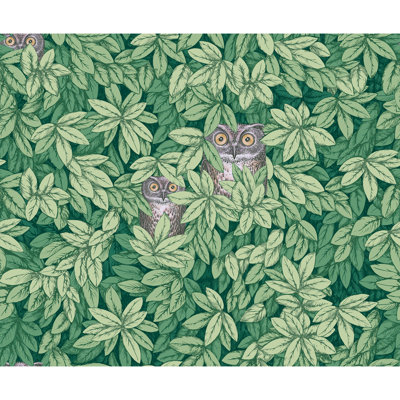 Foglie e Civette Floral Wallpaper Roll