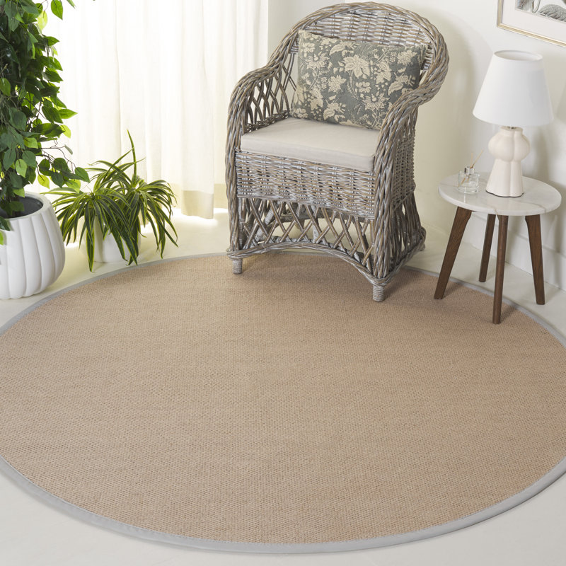 Tapis naturel / beige Natural Fiber 138, Rond 6 pi