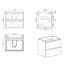 Meuble-lavabo gris avec lavabo mural 24 po - moderne, double tiroirs pour rangement accessible, loutre silencieuse, sophistiqué sans extension, chic-1682407271