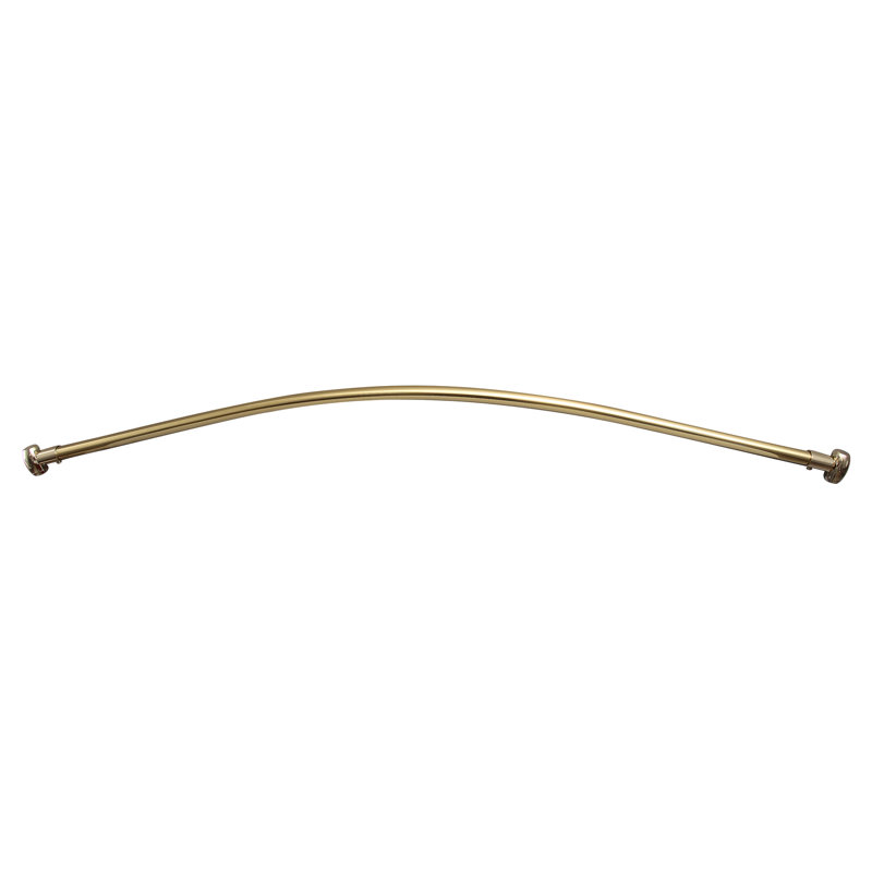 66'' Curved Shower Curtain Rod, Polished Brass