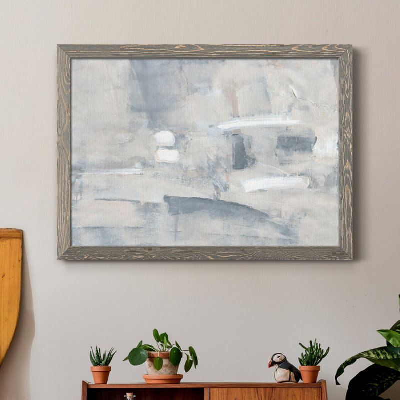 Fogscape II - Reproduction d'art sur toile encadrée, H 31 po x l 44 po x P 1 po, gris