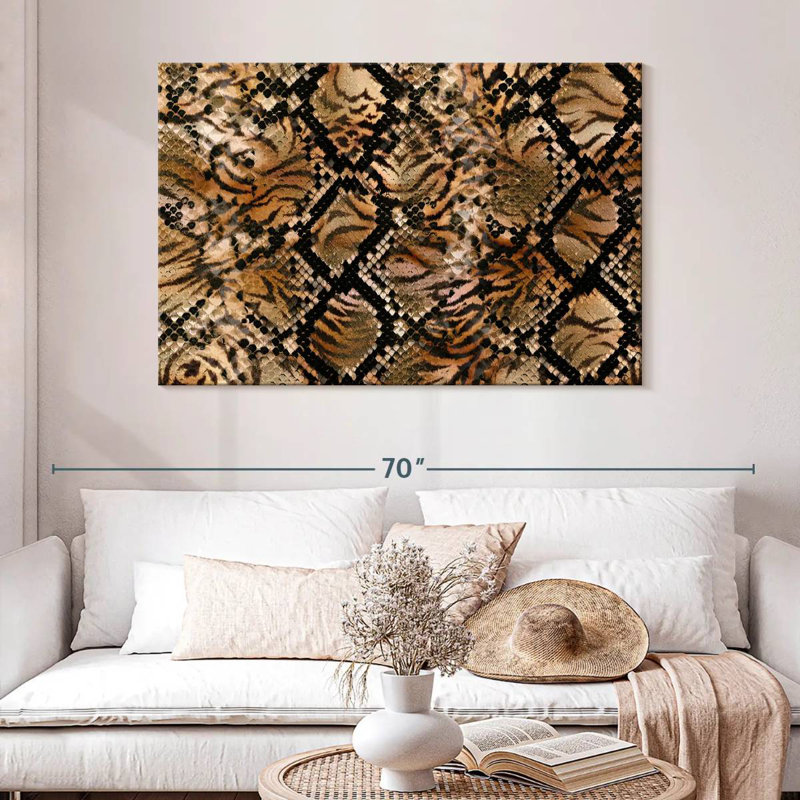 Kerner Leopard And Snake Skin, 32" H x 48" W