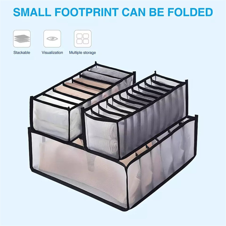 1pc Foldable Multi-compartment Storage Box For Bra And Underwear
