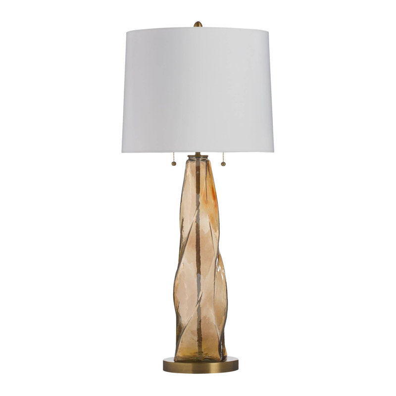 Scylla Table Lamp, Amber Luster
