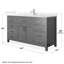 Beckett 60" Freestanding Single Bathroom Vanity with Quartz Top-297209261-297209259-297209262