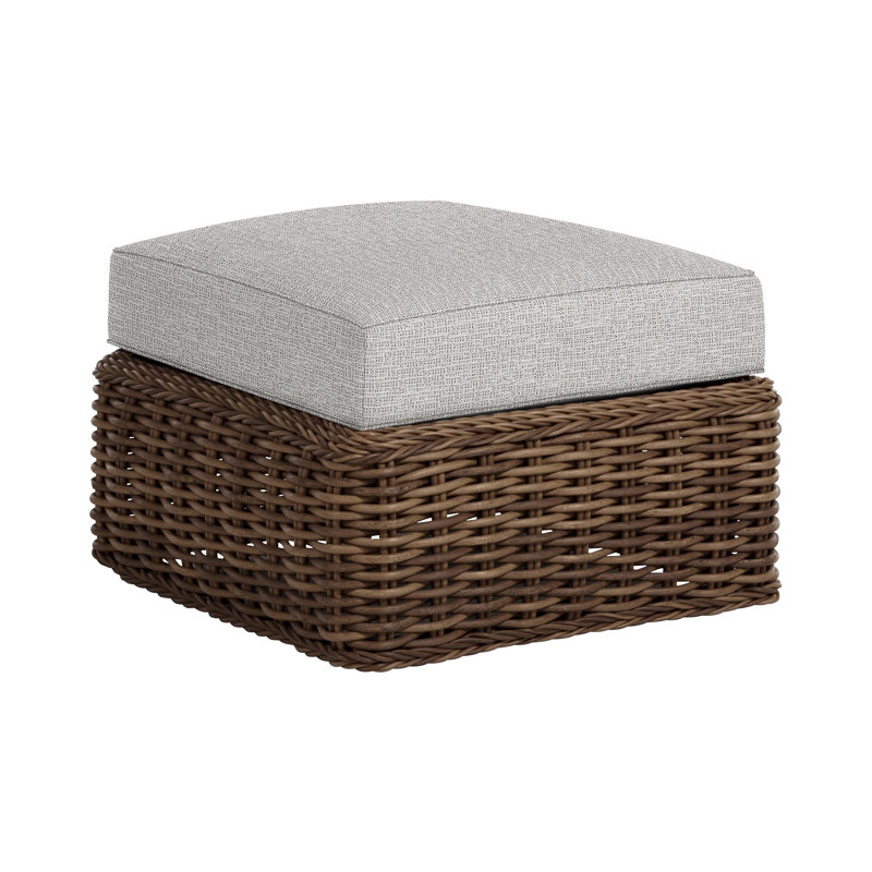 Repose-pieds Soho - Raphia, Raphia, Welt, Caramel tweed