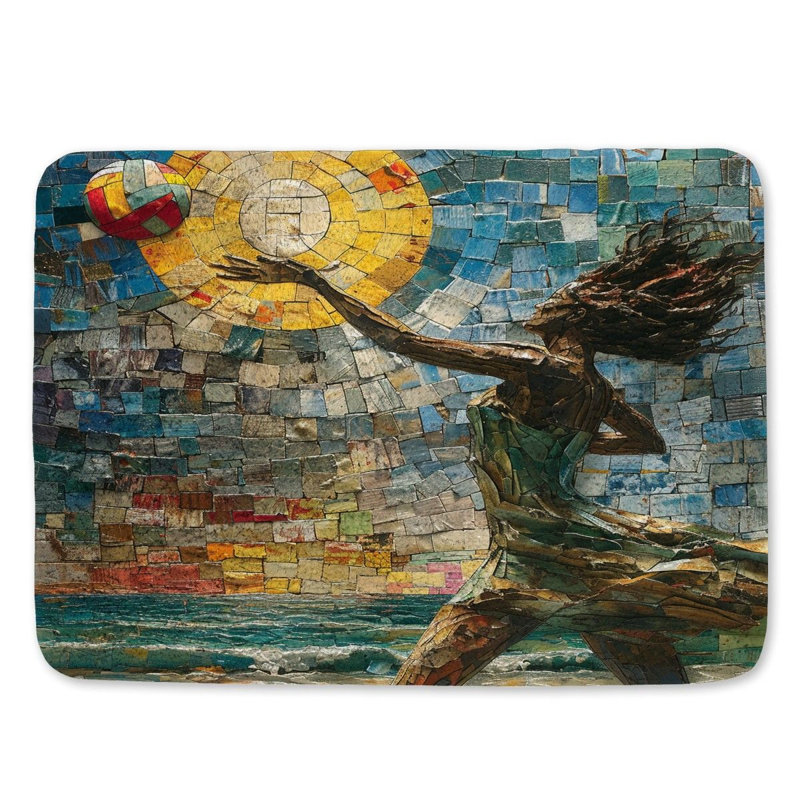 Darneil Microfiber / Microsuede Non-Slip Bath Mat, 17"W x 24"L