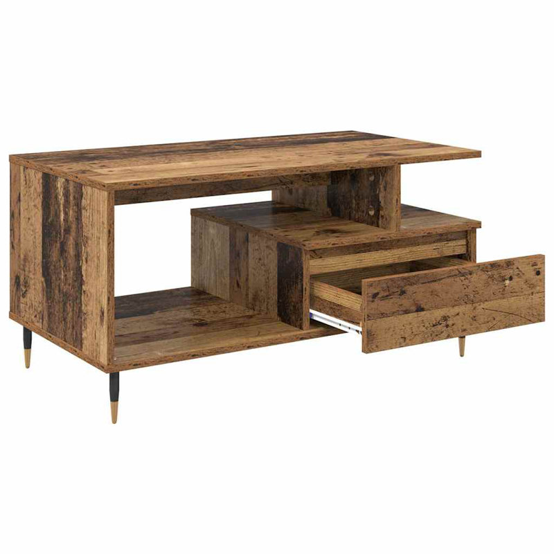 Coffee Table with Storage, Old Wood