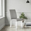 Chaise de salle à manger 25 po x 17,7 po x 37,8 po (ensemble de 2), argent et blanc