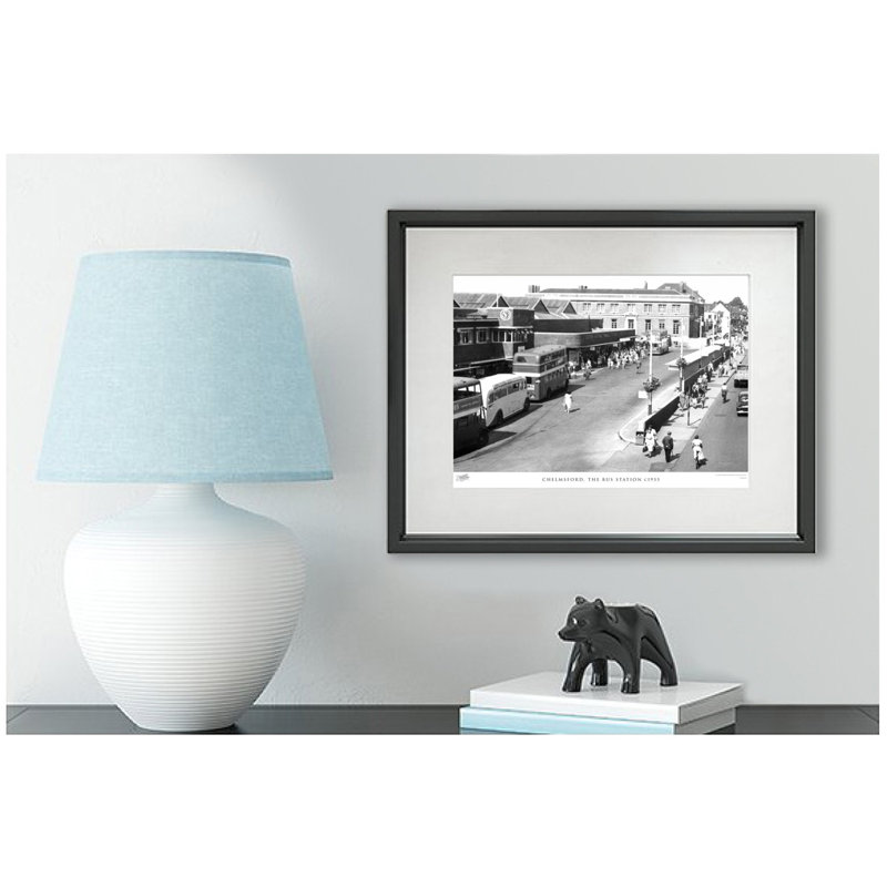 Chelmsford, The Bus Station C1955 by Francis Frith - Single Picture Frame Print, 60cm H x 80cm W x 2.3cm D