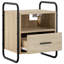 40 cm W Galvanised Steel Bedside Table-1076064656