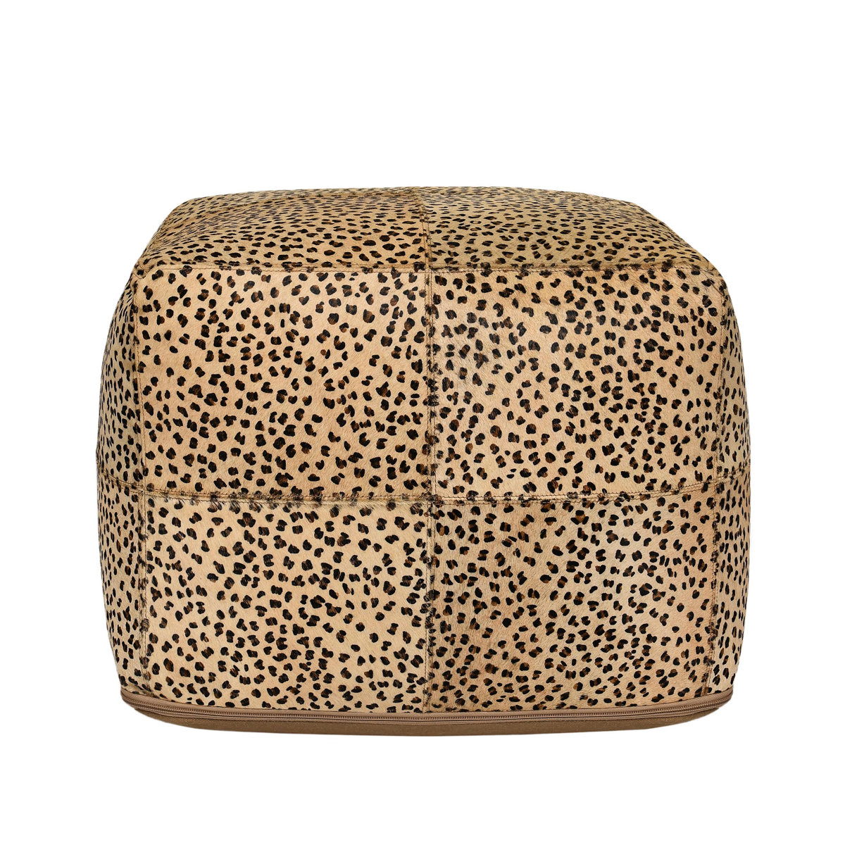 Classic Home Leather Floor Cushion Pouf - Thumbnail 3