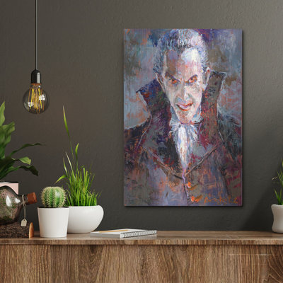 «Ghoulish Vampire» par Richard Wallich, art mural en métal, 12 po x 16 po