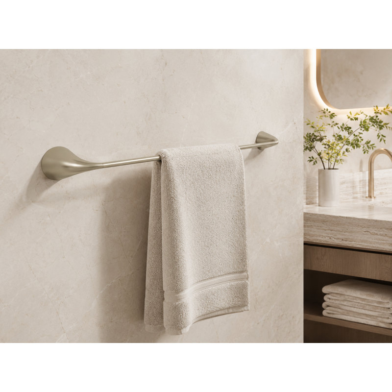 Porte-serviettes de salle de bain mural en acier inoxydable 24 po, porte-serviettes moderne, Nickel brossé