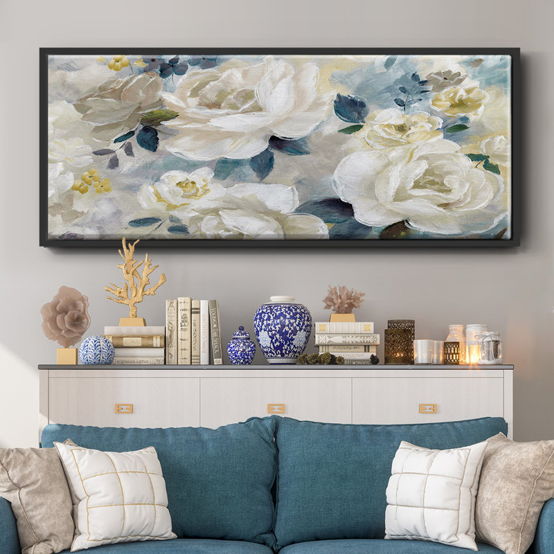 Simple Bright and Bold- Framed Canvas, 12" H x 30" W