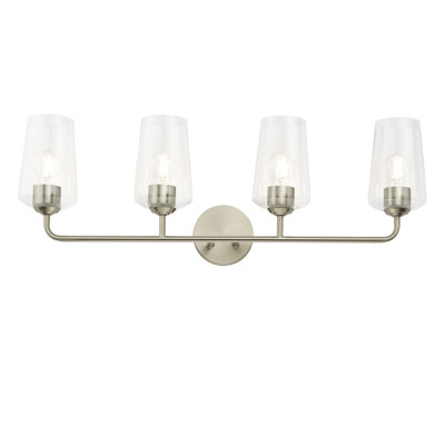 Celino Four-Light Bath & Vanity with Glass