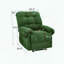 Fauteuil inclinable manuel surchargé - vert-1470350950
