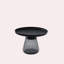 Table basse avec plateau en verre fumé et peinture noire-357129128