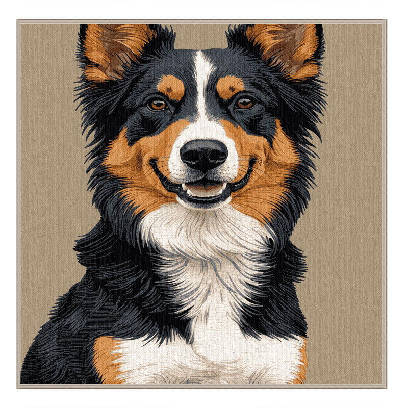  Tapis lavable pour chien australien, Carré 4 pi